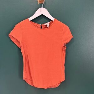 H&M Orange Short Sleeve Crewneck Top